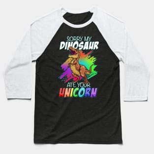 Funny T-Rex Unicorn Dinosaur Unicorn Baseball T-Shirt